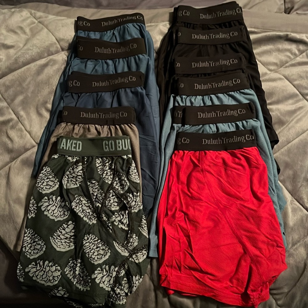 Duluth Trading Company Buck Naked Boxer Briefs-Size Medium-lot of 11 pairs